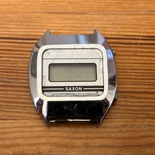 Broken not working damaged Saxon Mens Vintage LCD Digital Watch spares parts 