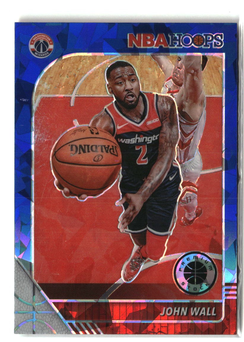2019-20 Hoops Premium Stock #191 John Wall Prizms Blue Cracked Ice
