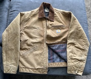 カーハートRN#14806 MICHELIN Carhartt Quilted Lined Heavy Brown Jacket RN 14806 Men's XX-Large