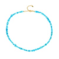 Cavill Blaue Opal Halskette 27,76Ct Vergoldet Sterlingsilber Damen
