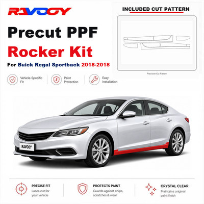 Precut PPF Rocker Panel Kit Clear Bra 8.5mil TPU For 2018 Buick Regal Sportback