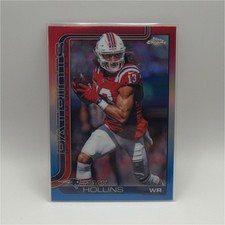 2025 Topps Chrome Mack Hollins Red White Blue New England Patriots #206 Football