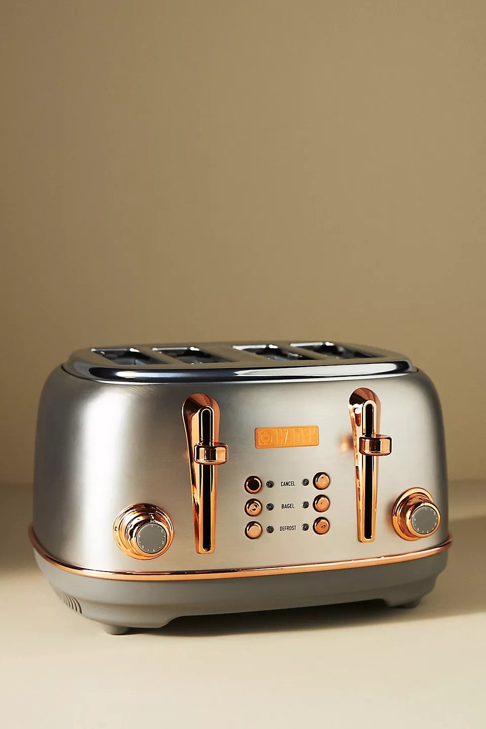 Haden Heritage 4-Slice Toaster | Stainless Steel & Copper Style