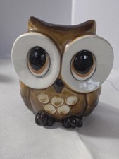 Norcrest Ceramic Owl Piggy Bank 1950s-60s Vintage, Made in Japan
