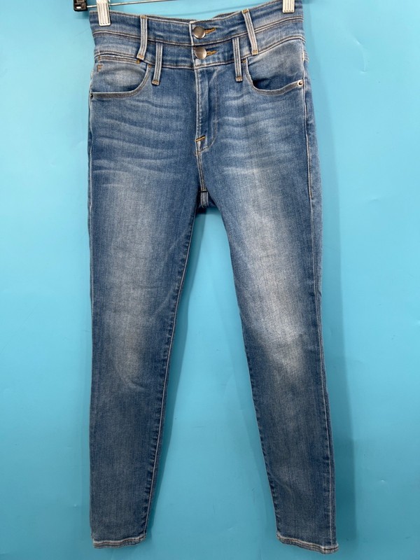 Women's FRAME Le High Skinny Crop Blue Jeans Sz 25x25
