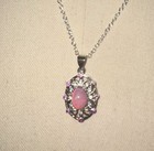 Natural Pink Dainty Opal Necklace Chain  — photo 1
