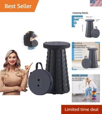 Compact 2023 Upgraded Retractable Stool - 550 lb Capacity for Travel & Camping