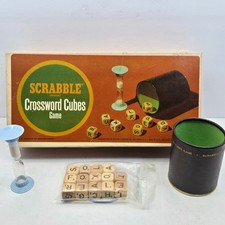 Vintage 1964 Scrabble Crossword Cubes Game Made in USA Selchow & Righter Dice