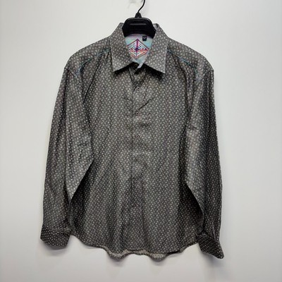 Robert Graham Men Size XXL 2XL Long Sleeve Button Down Shirt Top C111 -2