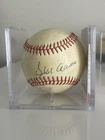 Hank Aaron Autographed Baseball PSADNA cert Rare Charles Feeney Commissioner