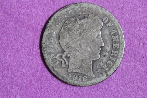 ESTATE FIND 1916 - BARBER DIME!!  #N08199