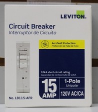Leviton LB115-AFR Branch Circuit Breaker - White