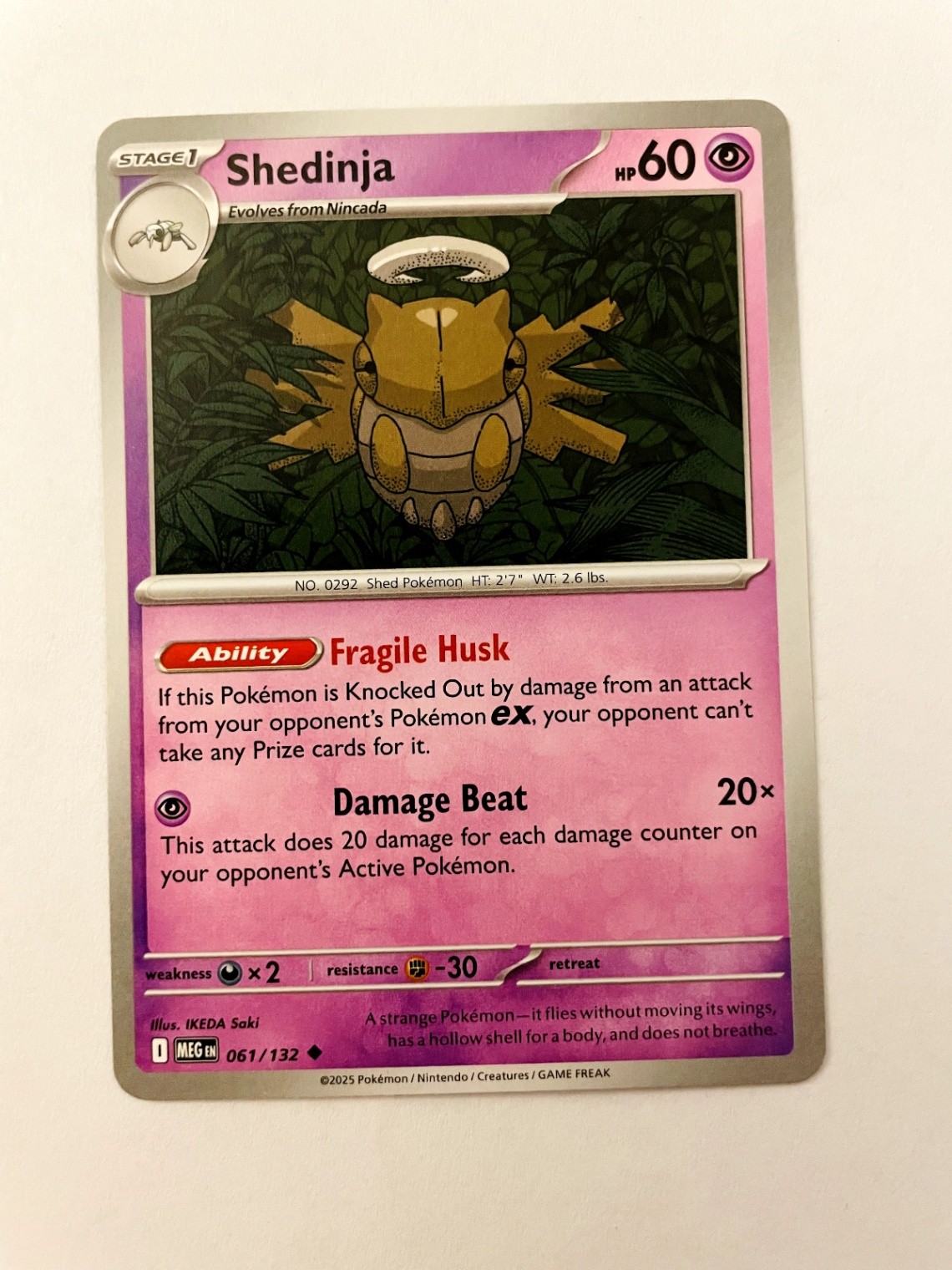 Shedinja Uncommon ME01: Mega Evolution 061/132 Normal NM