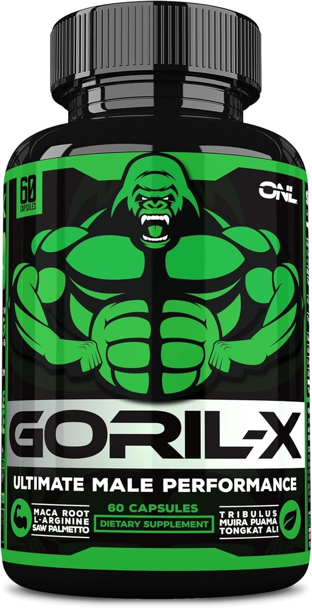 GORIL-X Testosterone Booster for Men - Workout 60 Count (Pack of 1