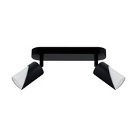 Deckenstrahler Deckenlampe 2-Flammig B: 26 Cm Klein Schwarz Weiß GU10 Metall
