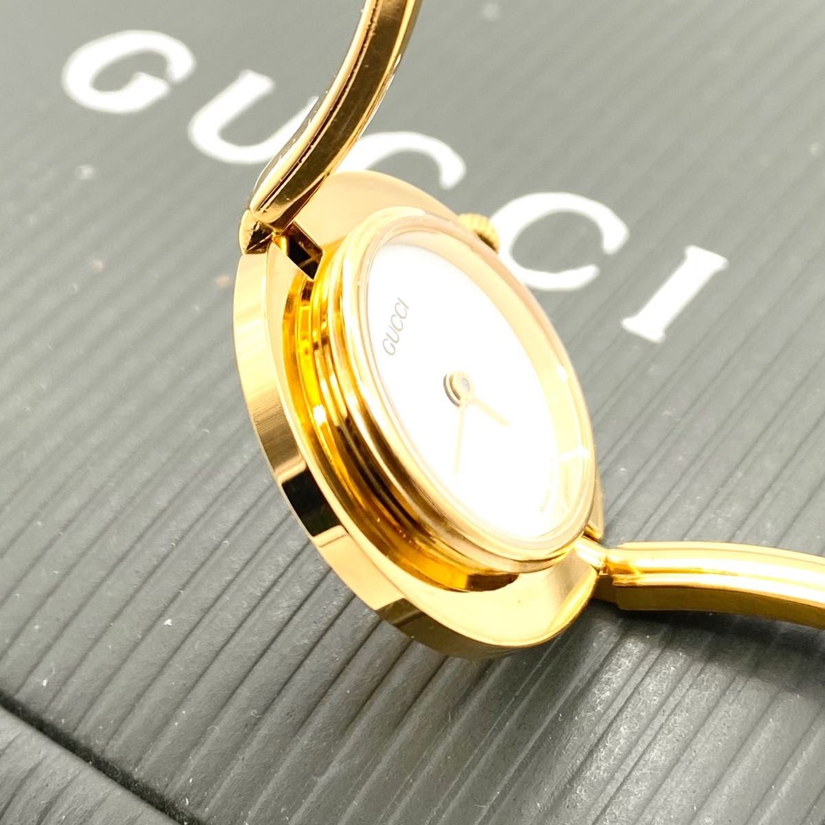 GUCCI Change Bezel Watch 2.5cm Case Gold 16-16.5cm Womens Rare Vintage thumbnail 6
