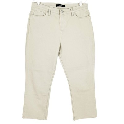 Hudson Women's Stretch Jeans Size 32 Barbara Straight Leg High Rise Beige NWOT