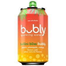🧡 Bubly Bellini Bliss Sparkling Water - 16 Pack / 12 fl oz Cans 🍑 SAMEDAYSHIP!