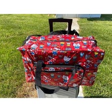 Hello Kitty Red Duffle Bag foldable Travel Luggage Cute Character Print