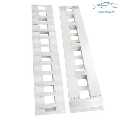 Pair 72'' × 15'' 6500 LBS Aluminum Hook Ramps Car Truck Trailer hauler Tractor New