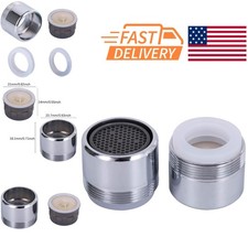 2 Pack Chrome Sink Faucet Aerator 1.5 GPM Male Female Dual Thread Standard Size