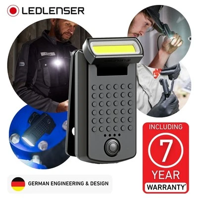 Ledlenser COB LED Work Light Rechargeable Torch Inc Clip, Magnetic, USB-C, W1R