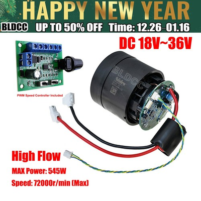 #ad Nidec DC18V 36V 13F048R011 High Negative pressure Brushless Vacuum Cleaner Motor $29.99