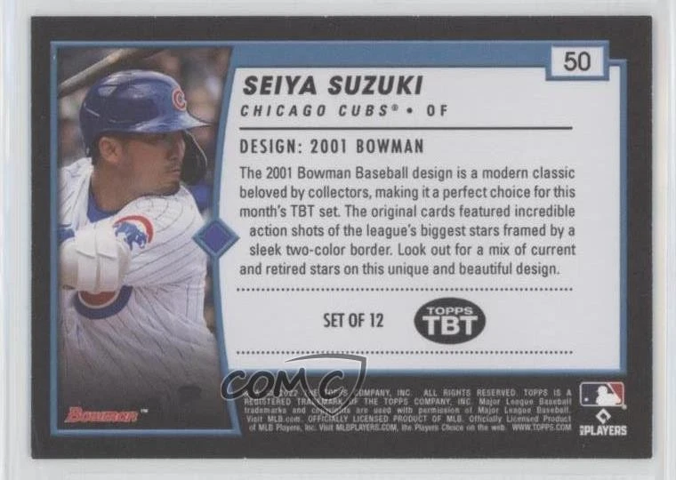 2022 Throwback Thursday #TBT Online Exclusive Blue /10 Seiya Suzuki Rookie RC - Image 2 of 2
