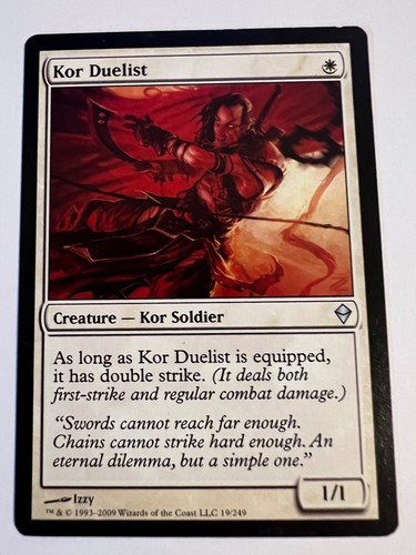 MTG Magic The Gathering Zendikar Kor Duelist LP rare - Photo 1/2