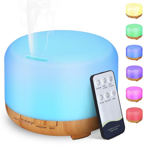 500ML Diffusor für ätherische Öle - Aroma Diffuser farbiges LED-Licht - Bild 21 von 24