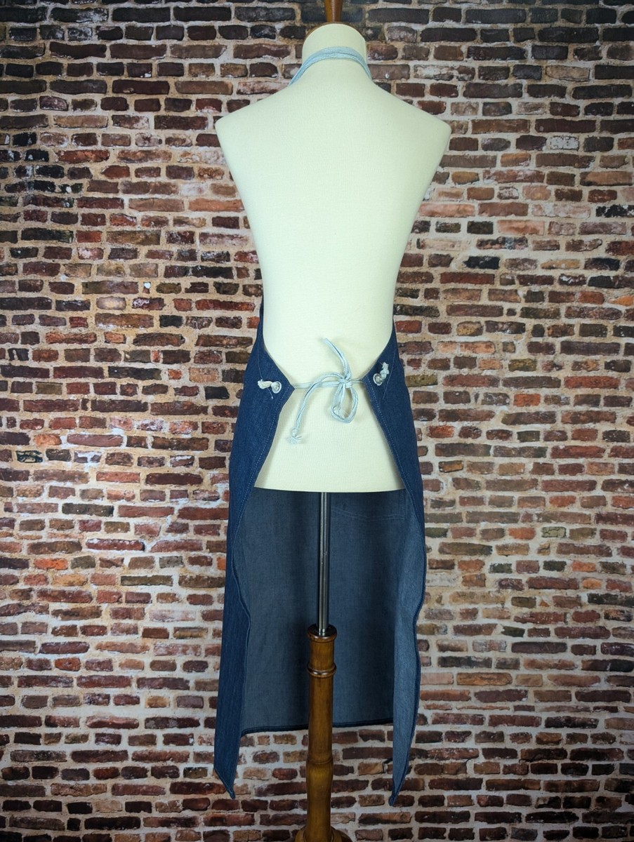 Vintage OshKosh B'Gosh Apron Blue Denim Shop Work with