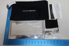 License Plate Frame Silver W Swarovski Embedded White Bling Rhinestones F20-27