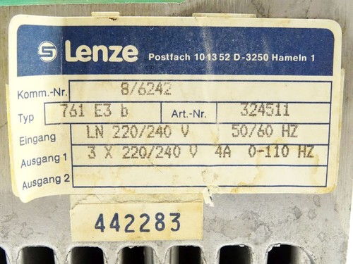 Lenze AC760 / 761E3b / 3224511 / Convertidor de frecuencia 0,9 kW - Imagen 6 de 6