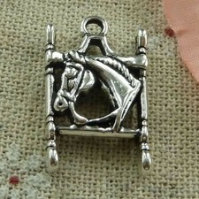 Free Ship 50 pcs tibetan silver horse head charms 25x15mm L-2763