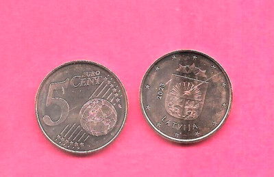 LATVIA KM152 2023  UNC-UNCIRCULATED MINT-BU MODERN 5 EURO CENT COIN