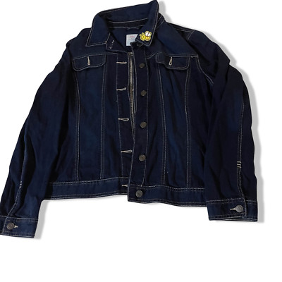 Vintage S.Oliver blue women's trucker denim medium jacket | Blue | M | SKU 3649