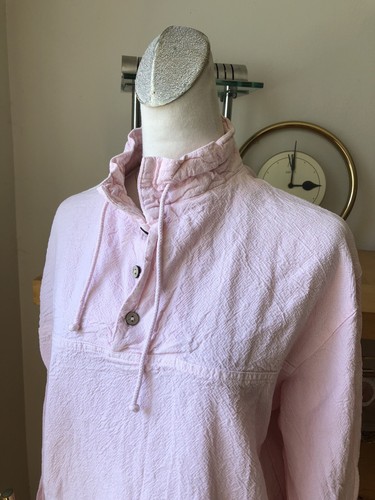 Vintage 90's Sea Breeze Pink Button Down PulloverPreshrunk Cotton Shirts - Picture 2 of 6