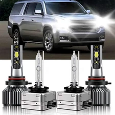 For GMC Yukon 2015-2019 9005 D3S LED Headlight High Low Beam Bulbs 6500K White