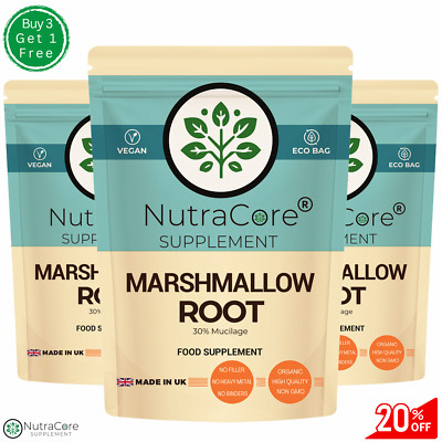 Eibischwurzel Kapseln 5500mg (30% Schleim) - Verdauungs- & Harnwegsinfektionsunterstützung - 100% Vegan