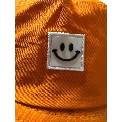 Orange Smiley Face Adult Bucket Hat One Size NWOT | eBay display picture 1