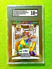 JOE BURROW PRIZM GALACTIC ROOKIE CARD CLYDE EDWARDS HELAIRE SGC 10 GM Pop 2