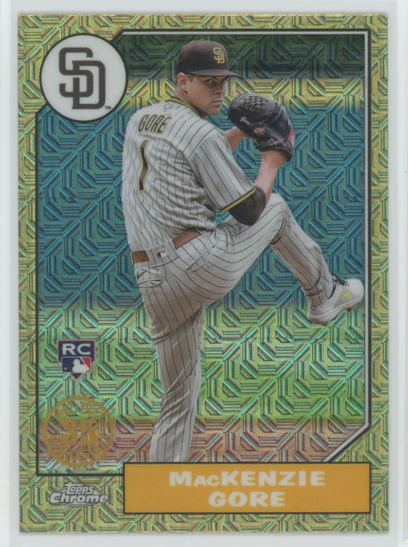 2022 Topps Update 1987 Chrome Silver Pack MacKenzie Gore RC Padres