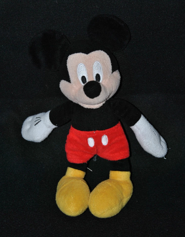 Peluche Doudou Mickey DISNEY NICOTOY Souris Noir Rouge 27 Cm TTBE - Photo 1/1