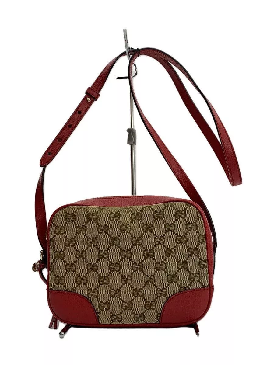 Sac bandoulière GUCCI GG toile micro Shima rouge 449413 occasion
