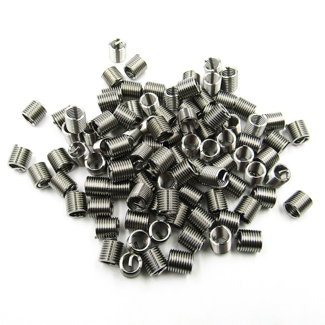 100pcs M6x1.0 Stainless Steel Helicoil Thread Inserts Assortments