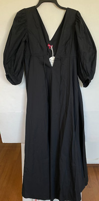 STAUD AMARETTI DRESS MAXI IN BLACK ***DAMAGED SIZE S SMALL NEW