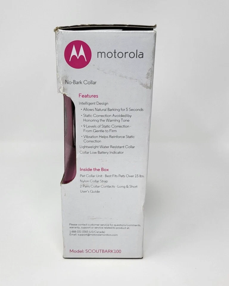 Motorola Dog No Bark Collar SCOUTBARK100 9 Correction Levels NO BARK - Image 4 of 4