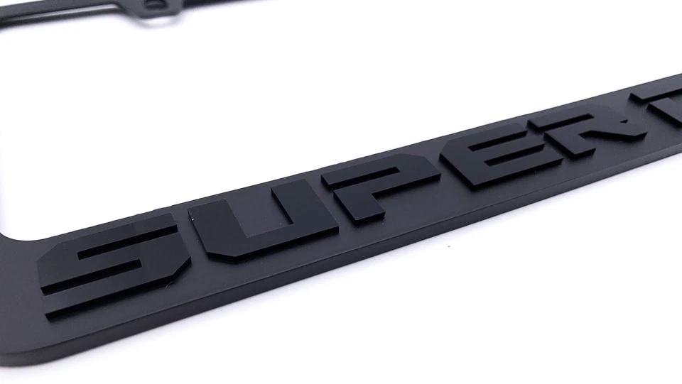 Marco de matrícula negro mate con logotipo emblema Ford F-250 F-350 Super Duty Foto 2 de 4