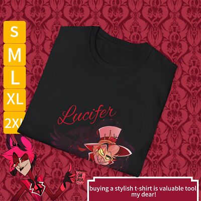 Hazbin Hotel Lucifer Overlord Alastor Unisex Softstyle T-Shirt Top