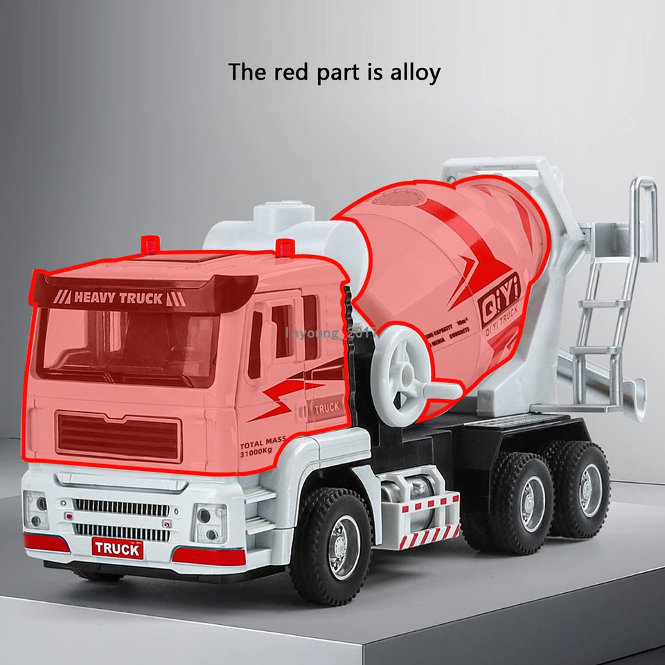 Игрушечный цементный смеситель 1:40 модель строительного автомобиля литой игрушечный автомобиль желтый - Изображение 4 из 4